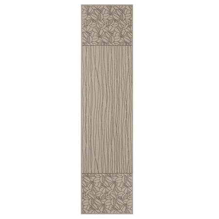 Heritage Lace Heritage Lace LF-1454XB Leaf Lines 14 x 54 in. Runner; Flax & Black LF-1454XB